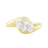 Elodie 1.50ct Marquise Cut Lab-Grown Twisted Wave Engagement Ring | Everyday Diamonds | 9K Yellow Gold