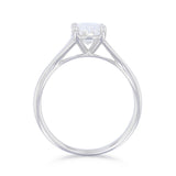 Elara 1.50ct Oval Cut Lab-Grown Split Shoulder Engagement Ring | Everyday Diamonds | 9K White Gold