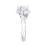 Elodie 1.50ct Pear Cut Lab-Grown Twisted Wave Engagement Ring | Everyday Diamonds | 9K White Gold