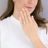 Athena 2.70ct Emerald Cut Lab-Grown Diamond with Tapered Baguette Diamonds Engagement Ring | 18K Yellow Gold