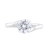 Elodie 1.50ct Brilliant Cut Lab-Grown Twisted Wave Engagement Ring | Everyday Diamonds | 9K White Gold