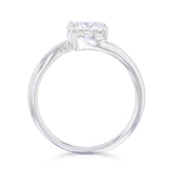 Elodie 1.50ct Brilliant Cut Lab-Grown Twisted Wave Engagement Ring | Everyday Diamonds | 9K White Gold