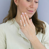 Harlow 3.14ct Pear and Emerald Cut Lab-Grown Twisted Wave Engagement Ring | Everyday Diamonds | 9K Yellow Gold