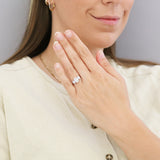 Elizabeth 2.15ct Oval Lab-Grown Diamond Three Stone Engagement Ring | Platinum