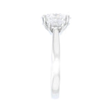 Elizabeth 2.15ct Oval Lab-Grown Diamond Three Stone Engagement Ring | Platinum