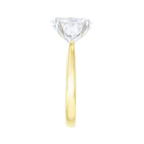 1.50ct Elara Lab-Grown Oval Cut Diamond Three Stone Engagement Ring | 18K Yellow Gold & Platinum