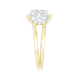 Florence 2.90ct Brilliant Cut Lab-Grown Diamond and Split Shoulder Engagement Ring | Everyday Diamonds | 9K Yellow Gold