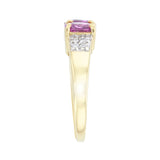 Oval Pink Sapphire and Diamond Dress Ring | Pre-Loved | 9K Yellow Gold