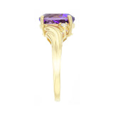 Purple Amethyst and Diamond Dress Ring | Pre-Loved | 9K Yellow Gold