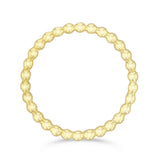 Soleil Collection Beaded Stacking Ring | 9K Solid Yellow Gold