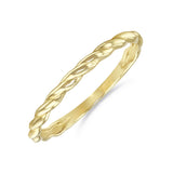 Soleil Collection Fine Twist Ring | 9K Solid Yellow Gold