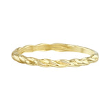Soleil Collection Fine Twist Ring | 9K Solid Yellow Gold