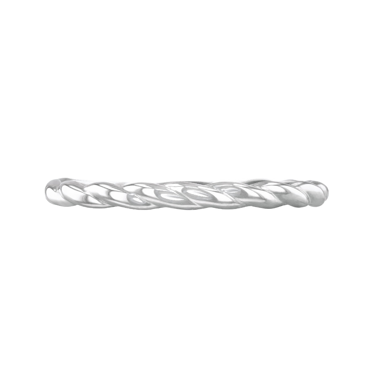 Soleil Collection Fine Twist Ring | 9K Solid White Gold