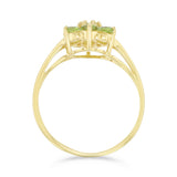 Peridot Cluster Dress Ring | Pre-Loved | 9K Yellow Gold