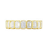 Everyday Diamonds 2.08ct Emerald Cut Lab-Grown Diamond Half Eternity Ring | 9K Yellow Gold