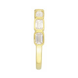Everyday Diamonds 1.19ct Emerald Cut Lab-Grown Diamond Half Eternity Ring | 9K Yellow Gold