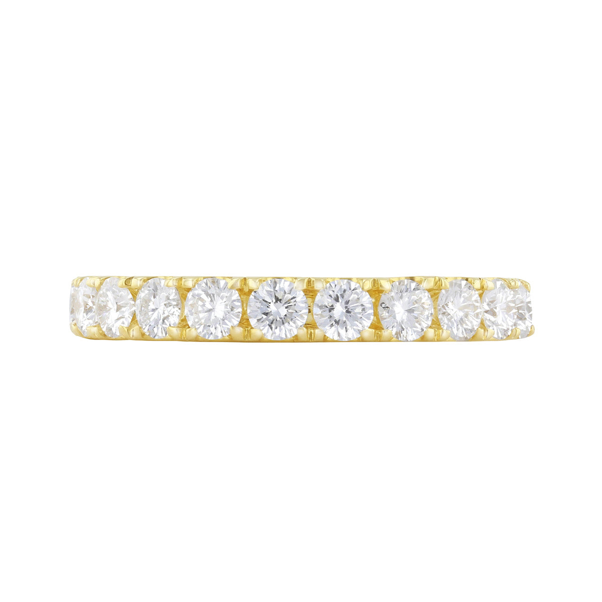 Everyday Diamonds 1.03ct Brilliant Cut Lab-Grown Diamond Half Eternity Ring | 9K Yellow Gold