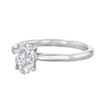 1.00ct Poppy Plain Oval Cut Diamond Solitaire Engagement Ring | 18ct White Gold - B