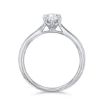 1.00ct Poppy Plain Oval Cut Diamond Solitaire Engagement Ring | 18ct White Gold - C