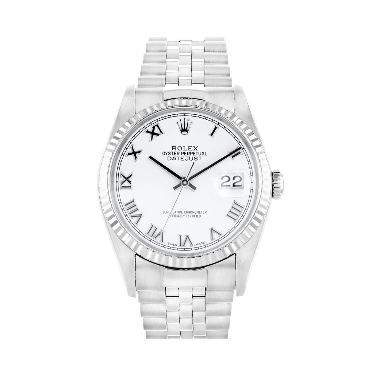 Rolex, Datejust 36, White Rolesor | Pre-Owned | 16234 - 1995