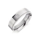 Prague Diamond Set Mens Wedding Ring | 18K White Gold